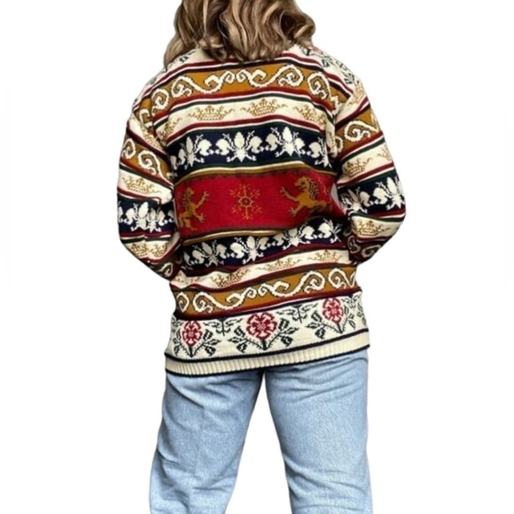 Natural brand Vintage 90s Prince of Wales Sweater Made in England - Picture 2 of 9